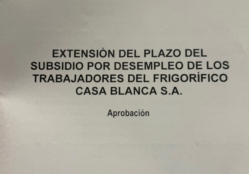 Extensión del seguro de paro para operarios de FRICASA